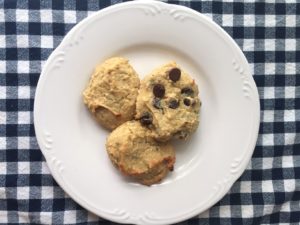 grain free chocolate cookies protein on a plate