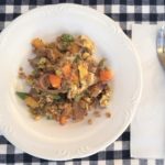 plate of cauliflower fried rice